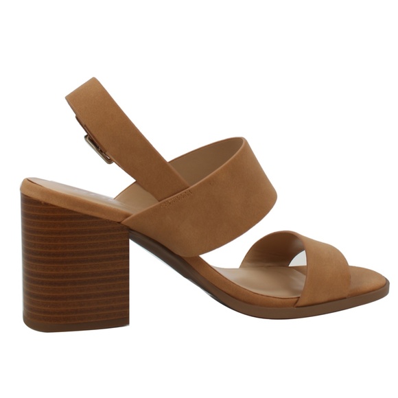 Size 10 Coffee Open Toe Slingback Dress Stacked - Picture 4 of 6